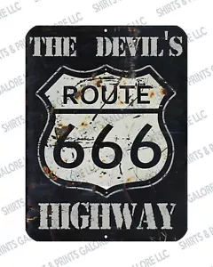 Route 666 The Devil's Highway Metal Sign 9x12 - Picture 1 of 1