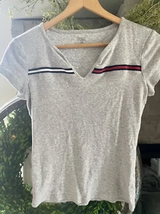 TOMMY HILFIGER MUJER GRIS TOP M MANGA CORTA - Imagen 1 de 2