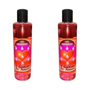 PAQUETE DE 2 - 7 GOTAS DE AMOR Agua Espiritual Atrayente del Amor y Pasión 16 oz - Imagen 1 de 1