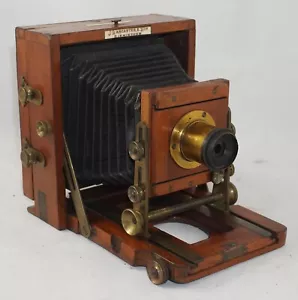 J. Lancaster & Son The 1896 Instantograph Patent Folding 1/4 Plate Camera - Bild 1 von 6