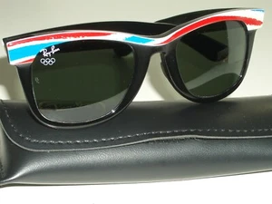 VINTAGE B&L RAY-BAN 1992 ALBERTVILLE G15 OLYMPIC GAMES WAYFARER SUNGLASSES MINT - Picture 1 of 9