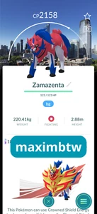 Non shiny Zamazenta background New Jersey ✨Pokemon GO✨ - Picture 1 of 1