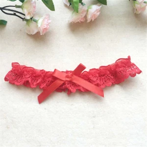 Women Bridal Elastic Lace Bowknot Garters Leg Belt Wedding Party Accessory fa - Picture 1 of 17