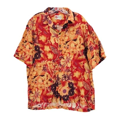 Hilo Hattie Hawaiian Short Sleeve Shirt Vibrant Colorful Floral Size LARGE - Image 1 of 4