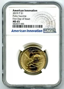 2019 P $1 PENNSYLVANIA NGC MS65 AMERICAN INNOVATION DOLLAR FIRST DAY OF ISSUE - Picture 1 of 2