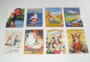 Lot de 8 Carte Postale Reproduction Affiche Publicitaire Ancienne Pub g - Foto 1 di 1