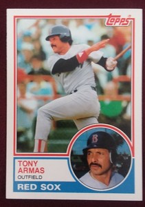 1983 TOPPS BASEBALL CARD TONY ARMAS #4T BOSTON RED SOX SET BREAK TIFANY TRADED