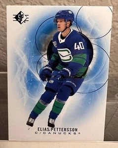 2020-21 SP Hockey - #1 Elias Pettersson Blue - Vancouver Canucks - Picture 1 of 2