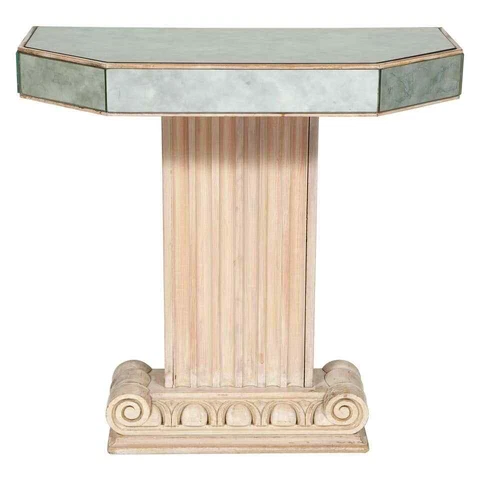 Mirror and Cerused Oak Console, Lorin Jackson for Grosfeld House Cover