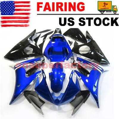 Fairing Kit For Yamaha YZF R6 2003 2004 & YZF R6S 2006-2009 2007 2008 Blue Black - Imagem 1 de 4