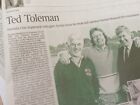 OBIT clippings   : TED TOLEMAN- F1 Senna/Virgin Challenger