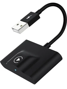CarPlay Wireless Adapter Factory Wired CarPlay 2024 Upgrade Plug & Play Black - Picture 1 of 8