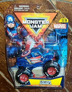 Monster Jam (2024) Marvel CAPTAIN AMERICA 1:64 Scale Monster Truck #20146856 - Picture 1 of 2