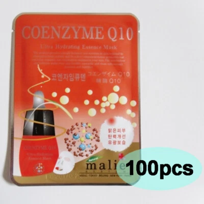 100pcs MALIE COENZYME Q10 Face Mask Packs Sheet 25g Moisturizing EXPRESS SHIP - Image 1 of 4