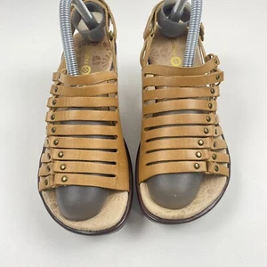 Jambu Women's Size 6 M Sicily Sliced Leather Sandals Brown - Picture 1 of 12