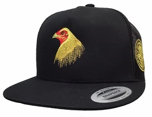 Medio Gallo 2"" Águila Oro A Landon 2 Logos Sombrero Malla Negra Logotipo Federal - Imagen 1 de 3