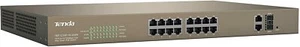 Tenda TEF1218P-16-250W 16-Port 10/100 PoE/2-Port Gigabit/2-Port SFP Web Smart Sw - Picture 1 of 3