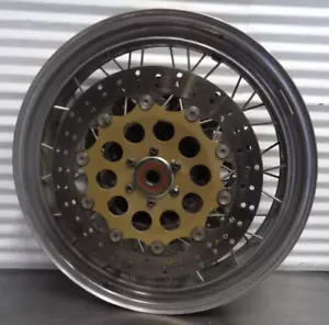 99 Moto Guzzi California EV V11 front wheel rim w brake rotors 03610300 - Picture 1 of 9