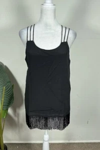 Cami NYC Womens Solid Black Colored The Fringe Camisole, Size XS - Picture 1 of 7