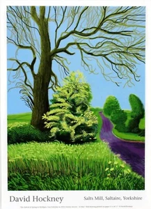 Póster de paisaje inglés ""12 de mayo de 2011 La llegada de la primavera"" de David Hockney NUEVO - Imagen 1 de 11