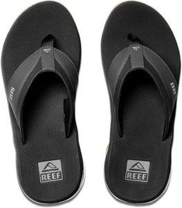 REEF Anchor Men's Beach Flip Flop, Water Friendly, Cushioning Heel Airbag Black - Picture 1 of 5