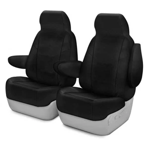For GMC Sierra 2500 HD 15 Cordura Ballistic 1st Row Black Custom Seat Covers - Picture 1 of 12