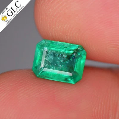 💎CERTIFICADO GLC 2.07ct Octágono Natural Verde Esmeralda Zambia - Piedra preciosa exclusiva Foto 1 de 4