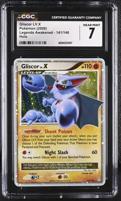 CGC 7 Gliscor Lv.X 141/146 Legends Awakened Pokemon Card 2008 - Image 1 of 2
