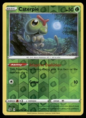 #001/192 Caterpie SWSH02: Rebel Clash- Reverse Holo - Image 1 of 2