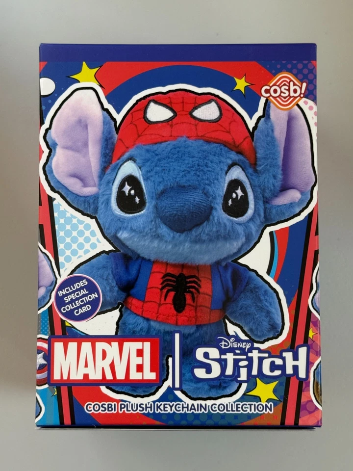 Cosbi Hot Toys - Marvel Disney Stitch Plush Keychain - Blind Box Authentic