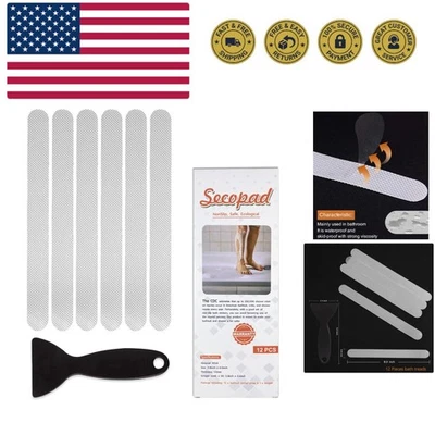 Pegatinas de ducha antideslizantes, tiras de seguridad para bañera calcomanías adhesivas con rasguño... Foto 1 de 4