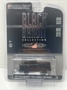 Greenlight Black Bandit 1976 Volkswagen Type 2 Double Cab Pickup 1/64 - Picture 1 of 13