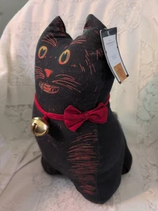 NWT Authentic "The Cat" Black Cat Shaped Throw Pillow JOHN DERIAN for Threshold - Picture 1 of 7