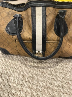 L.A.M.B. Bolso de Mano by Gwen Stefani Mandeville Cuero Marrón y Negro RARO Foto 1 de 4