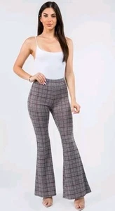 Alpine Stars Racing Pants Motorsports Black Plaid Flare Wmns Sz 7 W30xL33 NWT - Picture 1 of 6
