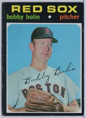 Topps #446 1971 Bobby Bolin en excelente estado Medias Rojas Foto 1 de 2