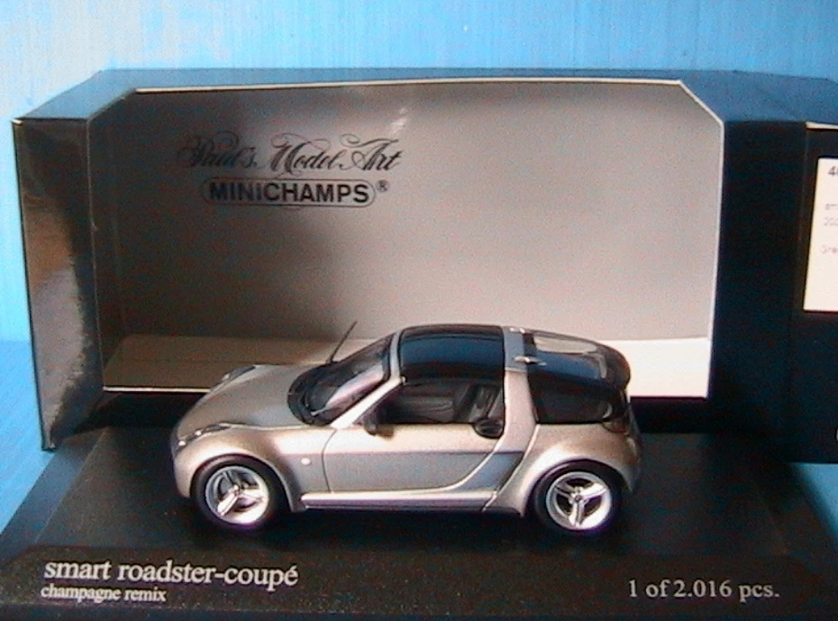 Smart Roadster Coupe 2003 Champagne Remix Minichamps 400032121 1/43 Grey Metal - Image 1 of 1
