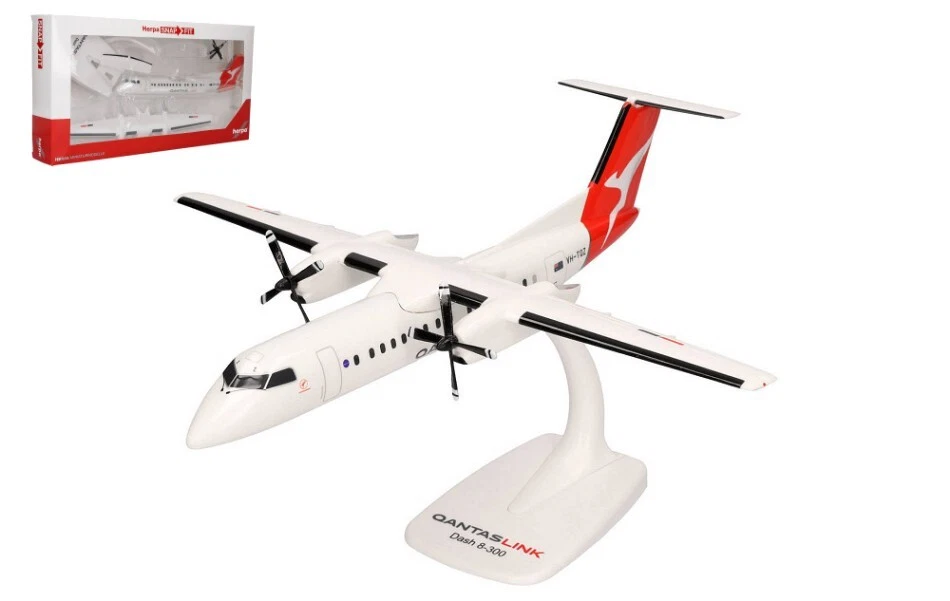 Modellino aerei di linea Herpa  DHC 8-300 QANTAS LINK 1:100 - Immagine 1 di 1