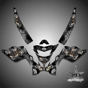 POLARIS IQ RACER 2005-2015 DECALS GRAPHICS WRAP WITH TUNNEL OUTLAW BLACK - Picture 1 of 1
