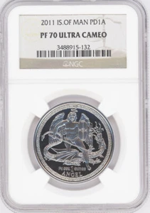 2011 Isle of Man "Angel" 1 Troy Oz .999 Fine Palladium, NGC PF 70 Ultra Cameo! - Picture 1 of 2