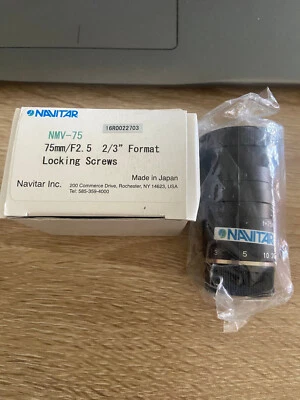 Navitar NMV-75 Lens Format Locking Screws 75mm/F2.5 2/3"  - New - Image 1 of 3