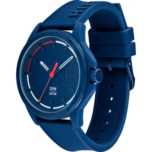 Tommy Hilfiger Men's Analogue Watch Blue Silicone Strap Sport Watch 1791625 - Picture 1 of 6