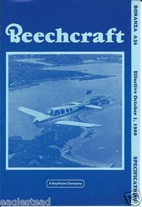 Folleto - Beechcraft - Bonanza A36 - Especificaciones Op Cost 1978 2 artículos (B454) - Imagen 1 de 2