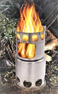 Stove Wood Burning CFompact Camping Hiking Backing Fatwood - Picture 1 of 7