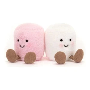 Jellycat AMUSEABLE PINK AND WHITE MARSHMALLOWS Toy NWT US seller sold out - Picture 1 of 4