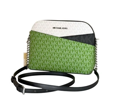 BOLSO BANDOLERA DE HOMBRO MICHAEL KORS JET SET CÚPULA DE VIAJE VERDE SELVA MULTI Foto 1 de 4