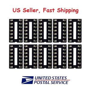10 x 14 pin DIP IC Sockets Adaptor Solder Type Socket - US Seller Fast Shipping