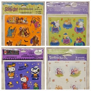 NEW Vintage Hallmark Sticker Lot 20 Sheets Scooby-Doo Snoopy American Greeting - Picture 1 of 13