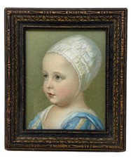 6” X 7” FRAMED PRINT PICTURE OF BABY STUART BY ANTHONY VAN DYCK + NRA CODE STAMP