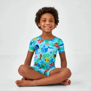 Little Sleepies 🐠🪼 Disney Finding Nemo Nemo’s Reef SS + Shorts PJ Set Size 7/8 - Picture 1 of 6